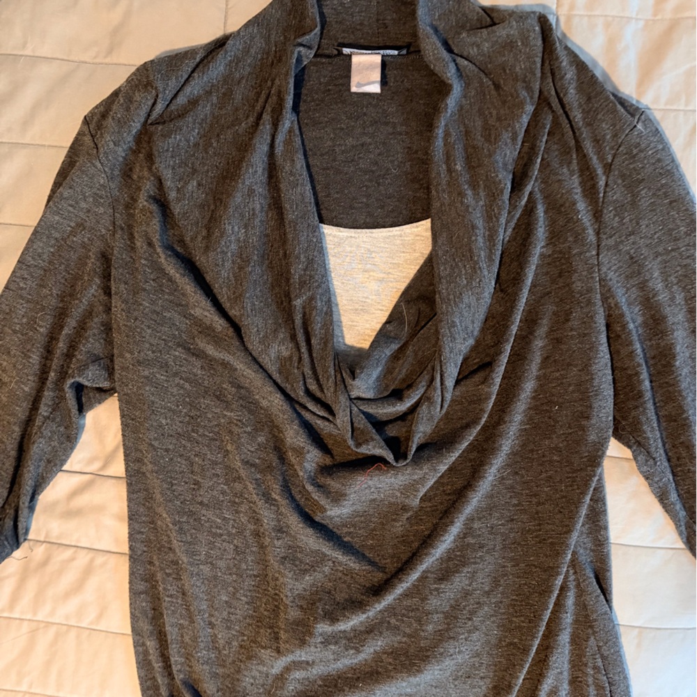 Gray Cowl Neck Sweater